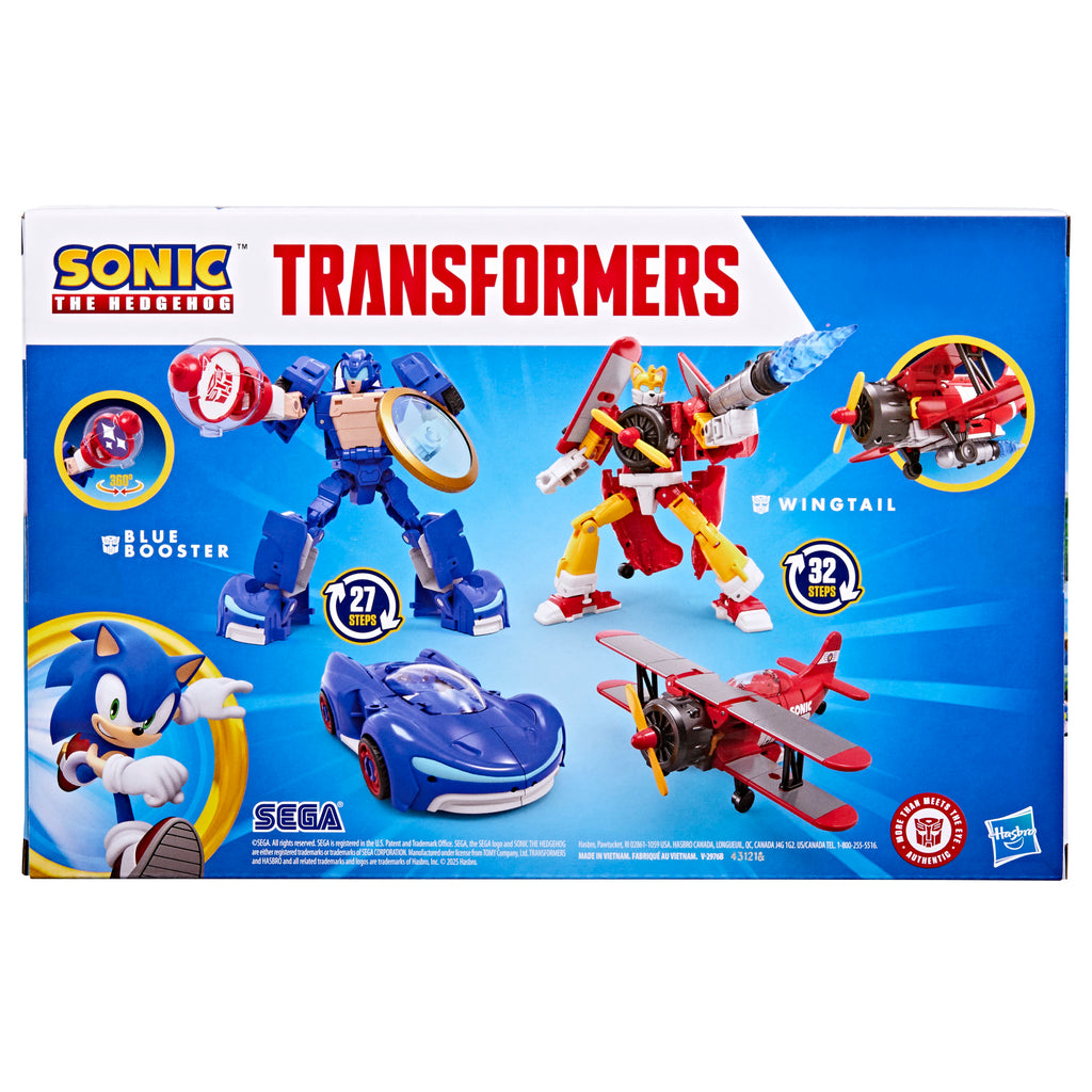 Transformers Generations Sonic The Hedgehog Crossover Wingtail and Blue Booster